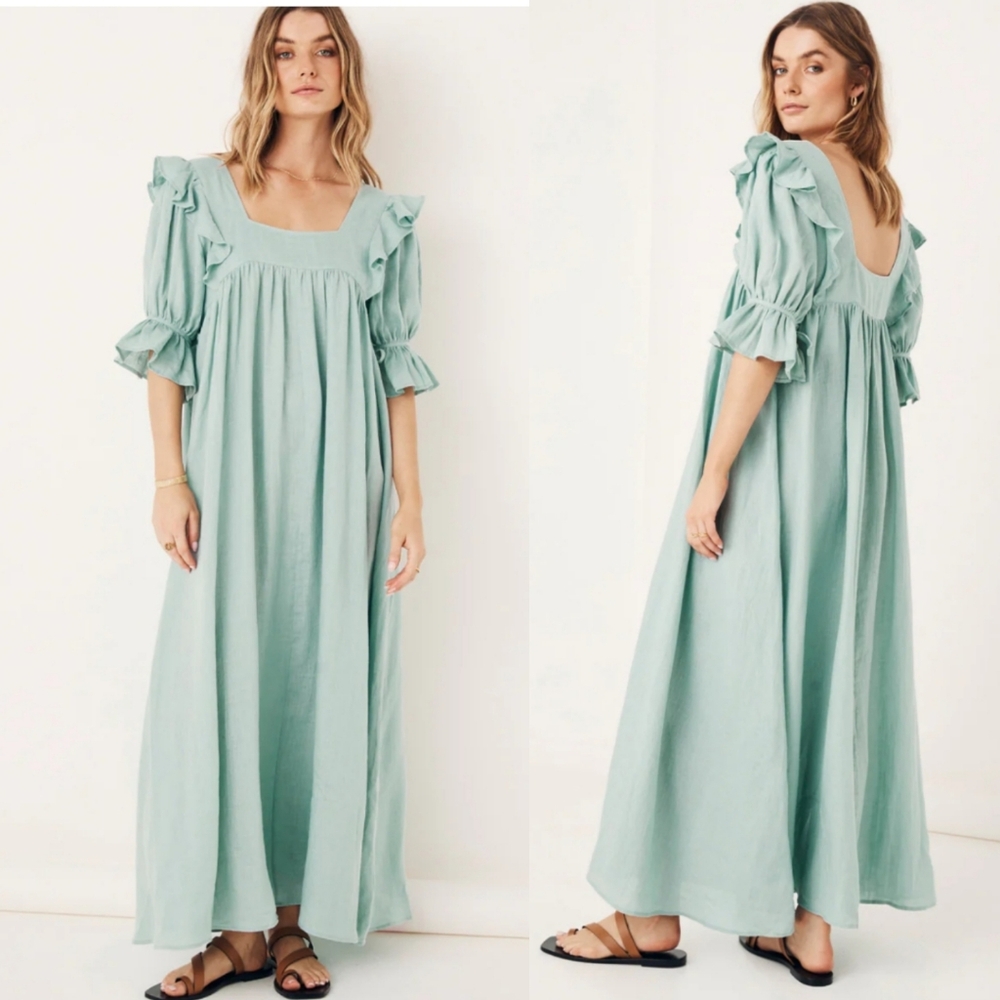 Spell Green and Blue Maxi Dress